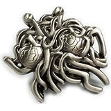 Spaghetti monster lapel pin you too can buy. Source: Amazon. Yeah, baby.